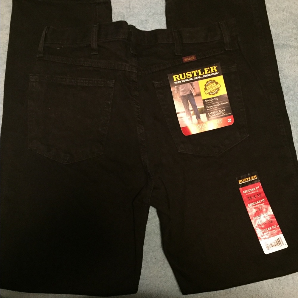 BNWT pair of Rustler Men's Black Jeans - Picture 3 of 3